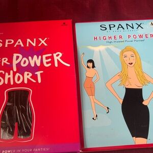 2 SPANX Higher Power Shaping Shorts - Black(1) and Nude (1) - size M - NEW